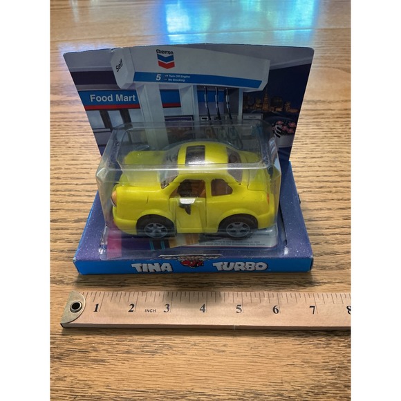 Chevron Other - Vintage 1998 Chevron Cars Tina Turbo Yellow Collectible Toy Car New in Box